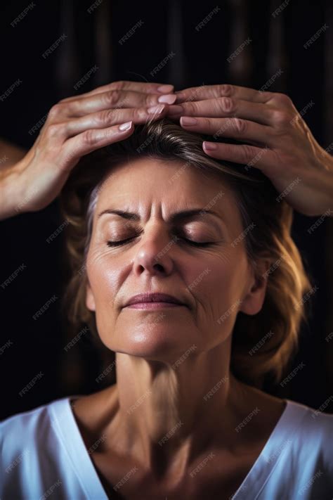 Premium Photo Shot Of A Mature Woman Getting A Head Massage At A Spa