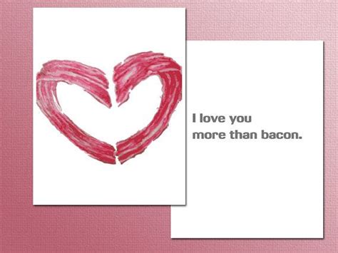 Love And Bacon Valentine Card Etsy Valentines Cards Printable Cards Valentine