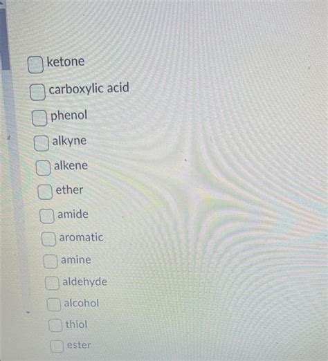 Solved Identify The Functional Group S Present In The Chegg