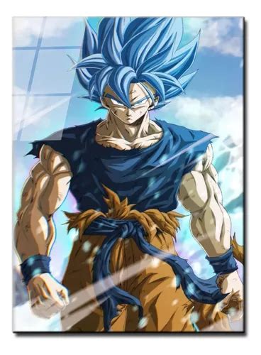 Cuadro Metalico Goku Dise O Fondo Azul Arte X Cm Meses Sin Intereses