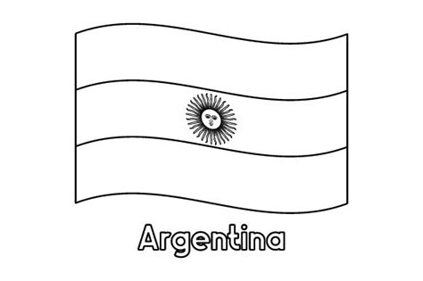 Argentina Flag Coloring Page