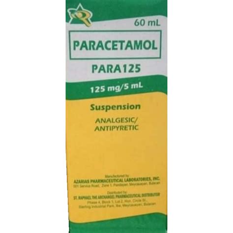 Para125 Paracetamol 125mg Ml Suspension 60ml Price In The Philippines Medsgo Pharmacy