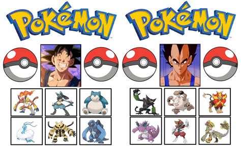 Goku and Vegeta Pokemon Team by Murlocoverlord on DeviantArt