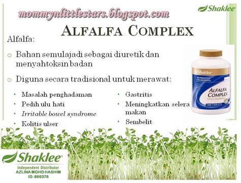 Mommy N Little Stars Keunikan Alfalfa Complex Shaklee