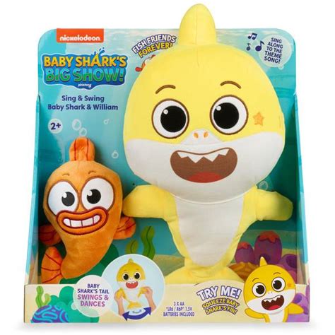 Baby Shark Sing and Swing Baby Shark and William Plush - 61337 | Blain ...