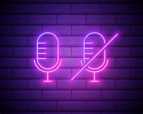 Podcast Neon Sign Bright Signboard Light Banner Podcast Logo Neon