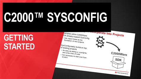 C2000 SysConfig Getting Started Vídeo TI