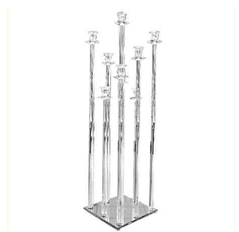 9-Armed Clear Candlabra – Aesthetics Event Rentals