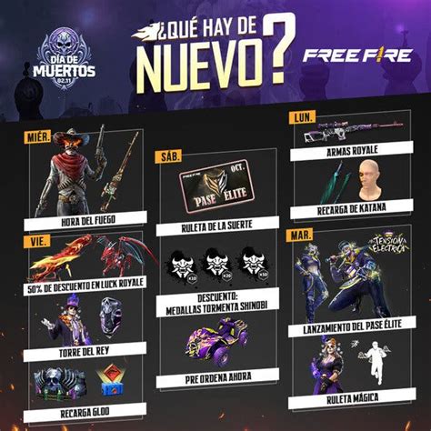 Agenda Semanal De Free Fire Octubre Noviembre Y Las Novedades