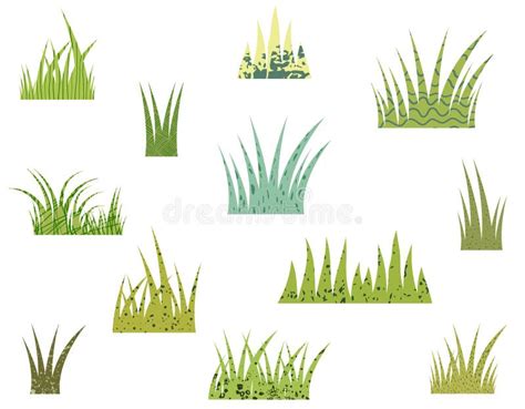 Tufts Of Green Grass Stock Vector Illustration Of Line 89321340