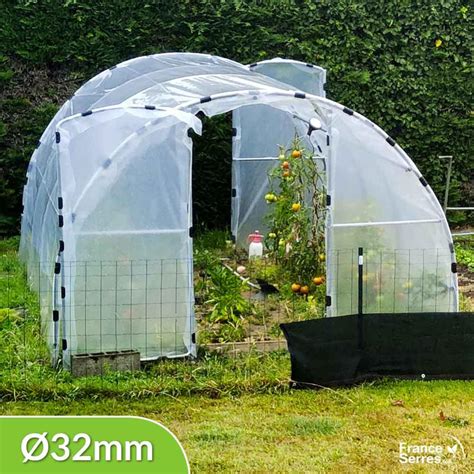 Serre tunnel SEMI PRO 12m² avec porte sur chaque pignon Bâche