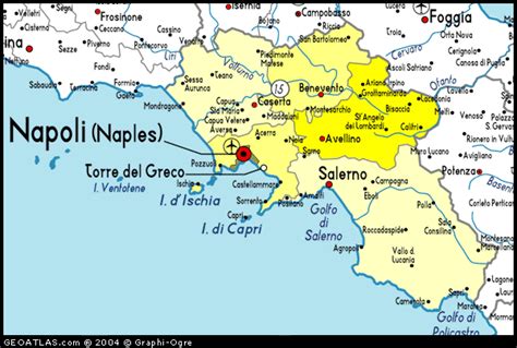 Campania Map Geographic Region | Italy Map Geographic Region Province City