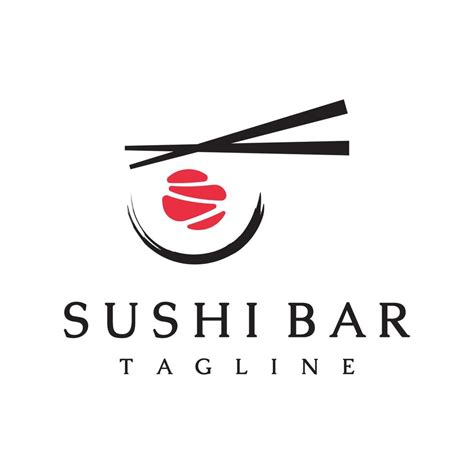 Sushi Logo Template Design Seafood Or Traditional Japanese Cuisine With