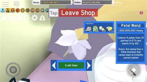 I got my petal wand 1 week ago so here is me buying it : r/BeeSwarmSimulator