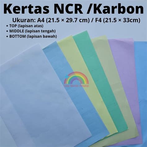 Jual Kertas Ncrkarbonnota Isi 100 Pcs Ukuran F4 Kertas Nota Kertas