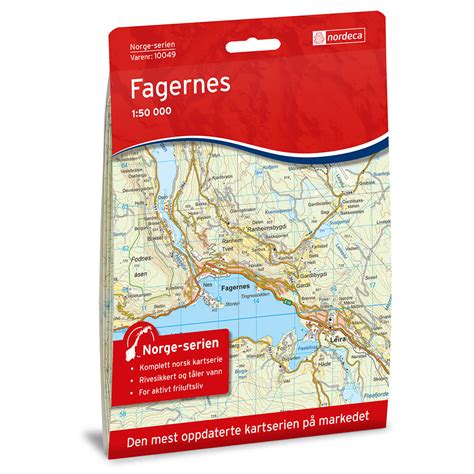 Toten - National map series in 1:50 000 - Water resistant | Norway's largest map store