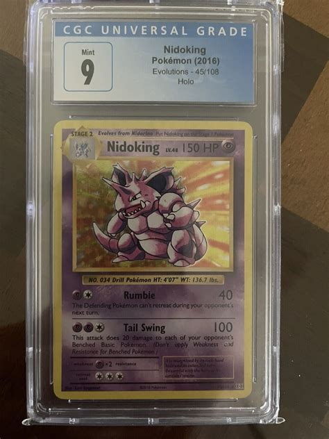 Pok Mon Tcg Nidoking Evolutions Reverse Holo Holo Holo Rare Ebay