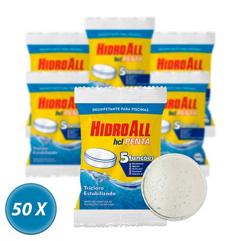 Cloro Pastilha HCL Penta 5 Em 1 Hidroall 200g 50 Unidades Star