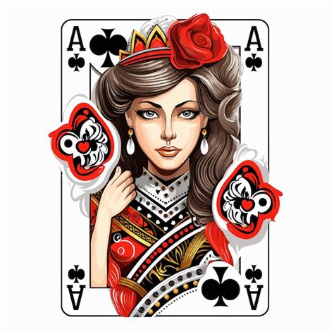 Premium Vector Queen Of Spades Playing Card