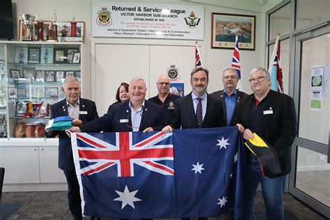 New Australian Flags Presented Victor Harbor Rsl Sub Branch