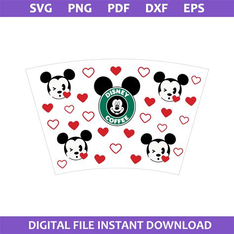 Mickey Starbucks Cup Wrap Svg Mickey Coffee Wrap Svg Starb Inspire Uplift