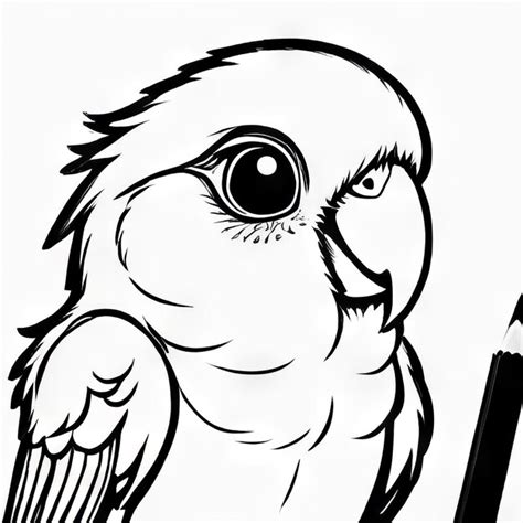 A drawing of a bird with a pen and a pencil | Premium AI-generated image