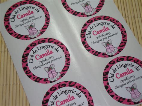 Etiqueta Adesiva Redonda Chá Lingerie Elo Produtos Especiais
