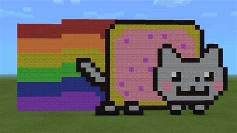 Nyan Cat Minecraft Pixel Art By Pixelartminer On Deviantart