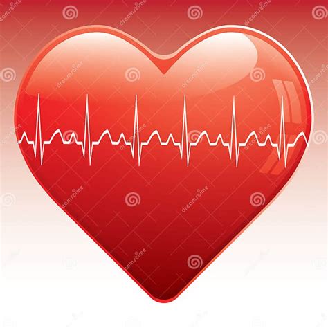 Heart With Ekg Stock Vector Illustration Of Graphic 27929751