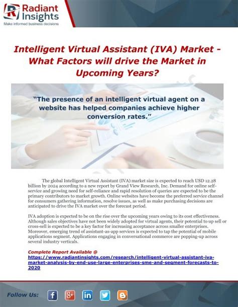 Intelligent Virtual Assistant Iva Market Size Is Expected To Reach Usd 1228 Billion By 2024