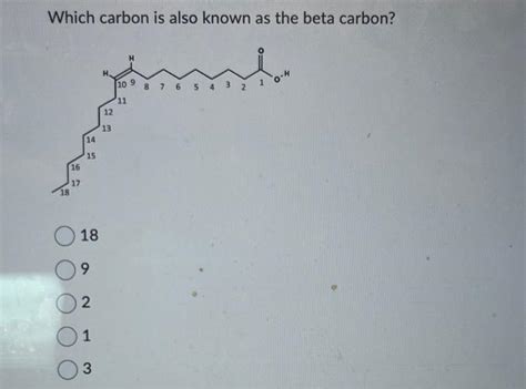 Solved Which carbon is also known as the beta carbon? | Chegg.com