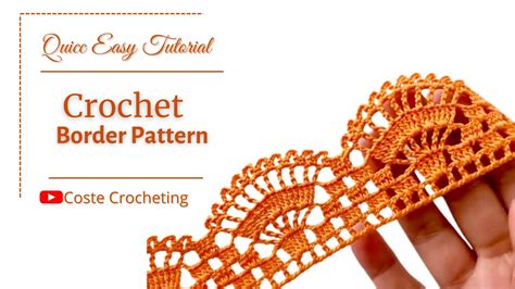 How To Easy Crochet Lace Border Patternbest Knit Border Tutorial Youtube