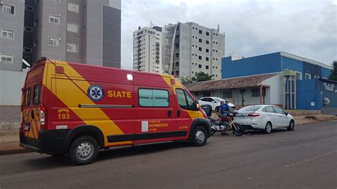 Motociclista Fica Ferido Ap S Colis O Carro No Centro Cgn