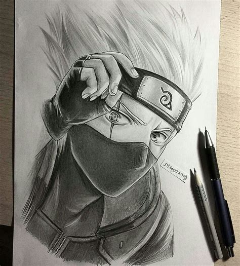 My Drawing Kakashi Hatake Anime Art Anime Drawings Kakashi Drawing