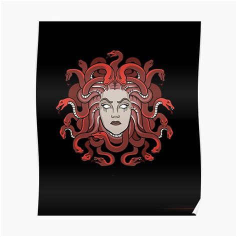 Póster Medusa Mitología Griega De Mrwane Redbubble