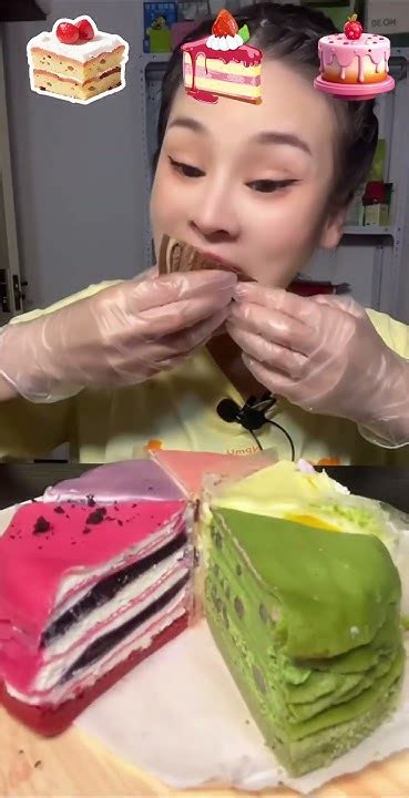 Asmr🍰eating White Cream Cake🍰 Soft And Waxy Sound 크림丨먹방丨mukbang丨satisfying丨eatingsh Youtube