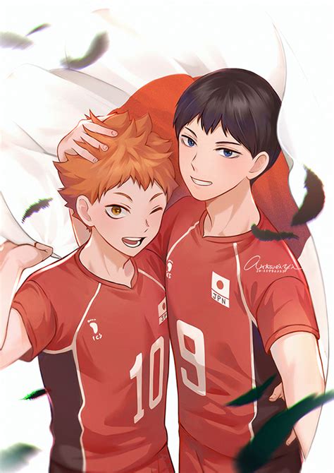 Hinata Shouyou And Kageyama Tobio Haikyuu Drawn By Antweiyi Danbooru