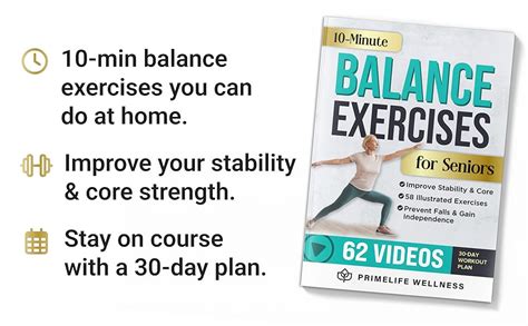 10 Minute Balance Exercises For Seniors Fully Illustrated Home Workout
