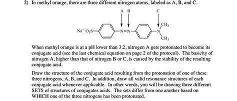 Solved When methyl orange is at a pH lower than 3.2 , | Chegg.com