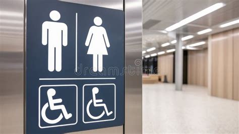 Toilet Signage Displaying Male Female Baby Care And Disability