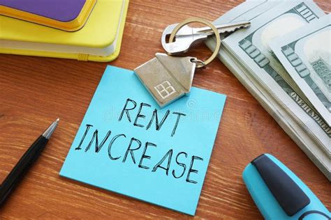 Rent Increase Notice Is Shown Using The Text Stock Image Image Of