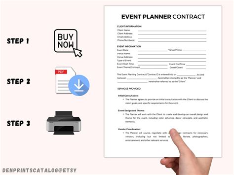 Event Planner Contract Template Editable Event Planner Client Forms