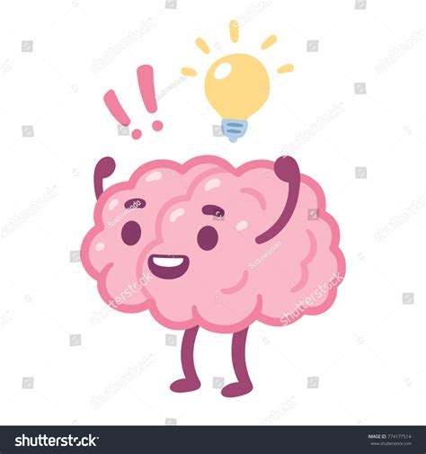 Cute Brain Illustration
