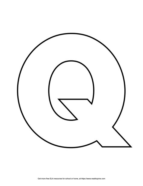 Straight Block Capital Letter Q Image Readingvine