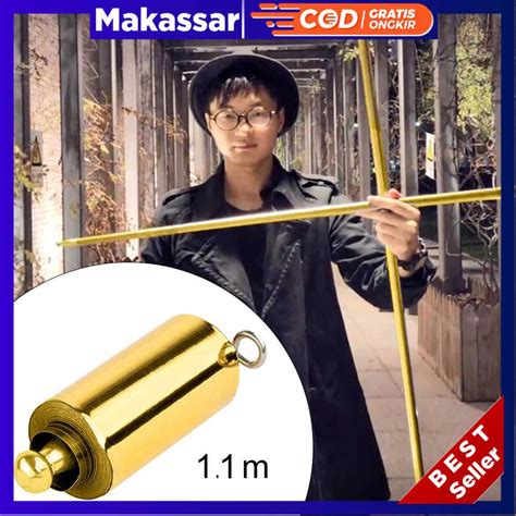 Jual Besi Pertahanan Diri Tongkat Sulap Retractable Metal Magic Trick