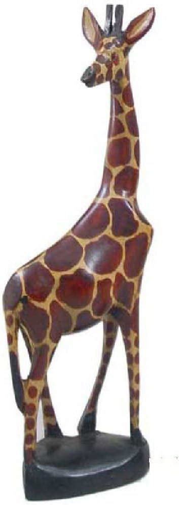 African Art 12 Hand Carved Wooden Giraffe Sculpture Statue