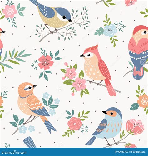 Bird Pastel Pattern Stock Vector Illustration Of Pastel