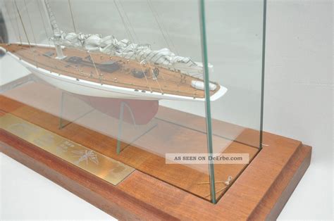 Schiffsmodell Rainbow America S Cup Mit Vitrine Dekoration Maritim