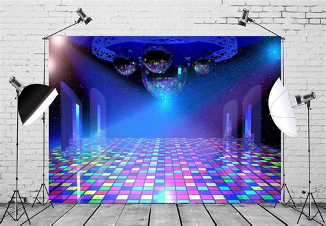 BELECO Disco Party Backdrop 5x3ft Fabric Vintage 70s 80s 90s Disco Ball