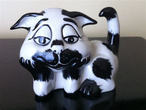 Lorna Bailey Artware Ceramic Pottery Smug Cat Etsy Ceramic Pottery